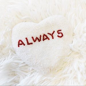 Always beaded heart shaped coin purse